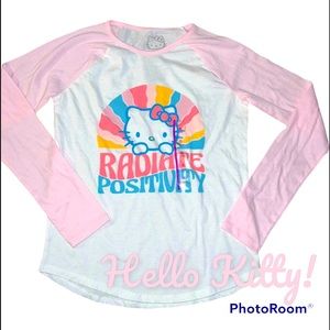 🎀 Hello Kitty 🥹 Long Sleeve Shirt XS Women XL Girls Baby Pink Bubblegum